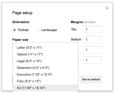 Ver weg Grote hoeveelheid Papa Creating an A3 sized document in Google Docs | TheDesignspace